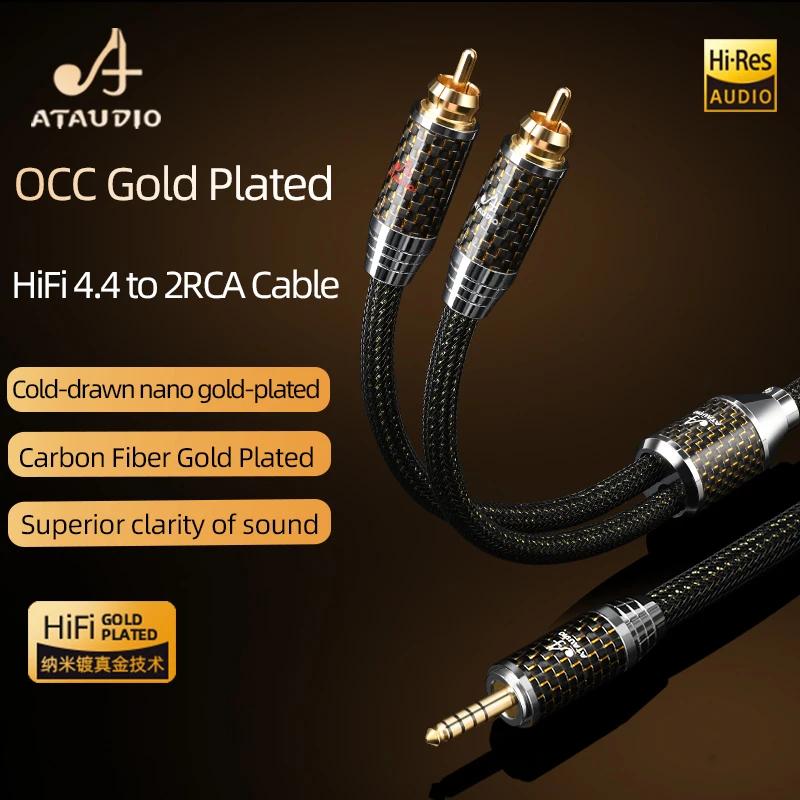 Ŀ  HiFi  ̺,  Ƽ OCC ݵ 4.4mm 뷱 - RCA  , 4.4mm-2RCA ڵ